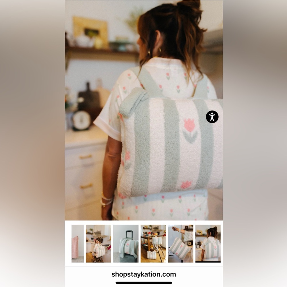 Striped Pastel Throw Blanket